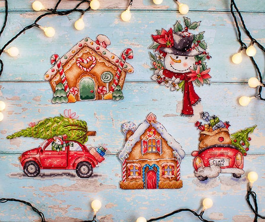 

Набор для вышивания LetiStitch Christmas Toys Kit nr.4