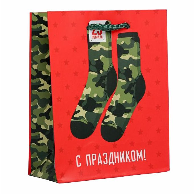 

Пакет ламинированный 12 х 15 х 5,5 см Доступные Радости Защитнику, Разноцветный