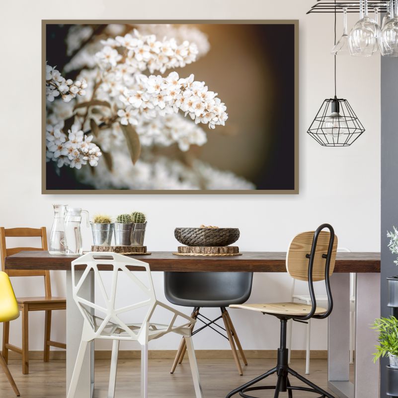 

Постер на холсте ПолиЦентр Ветка Черемухи В Саду Весной 50х40 см, ВеткаЧеремухиВСадуВесной