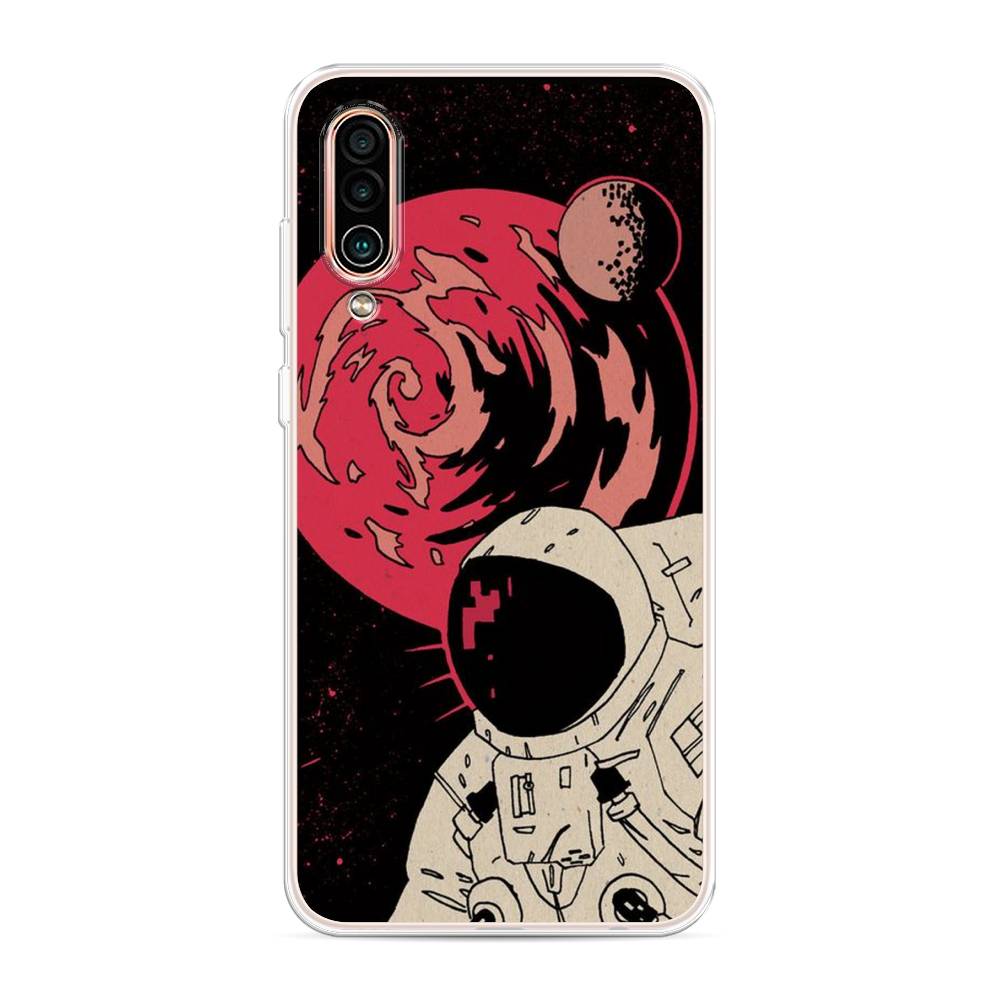 

Чехол на Meizu 16Xs "Космонавт возле Марса", Черный;красный, 73450-2