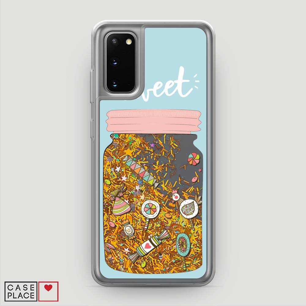 

Жидкий чехол с блестками "Конфетки в банке" на Samsung Galaxy S20, 29290-1