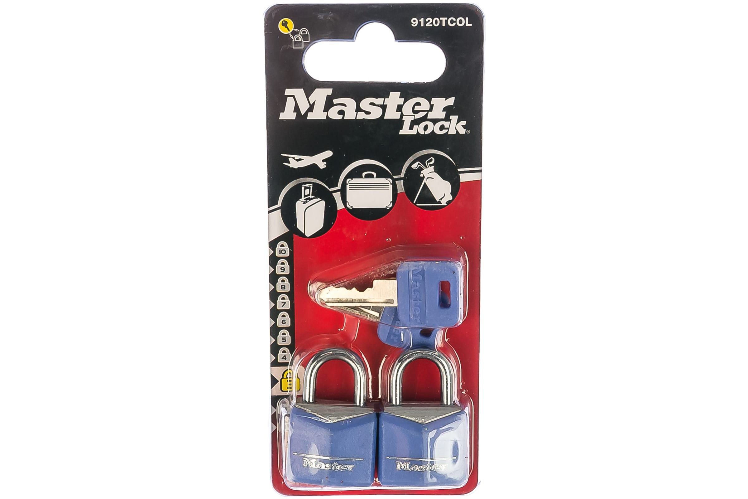 фото Masterlock комплект 2*навесной замок 9120eurtcol