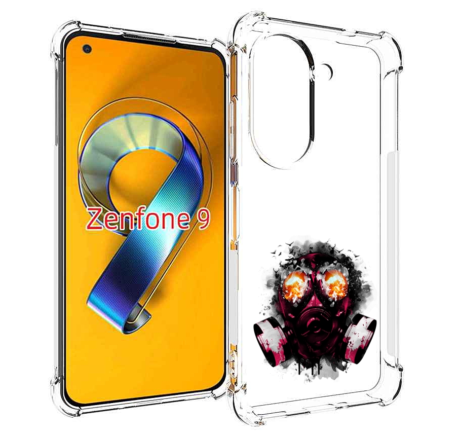 

Чехол MyPads красный противогаз для Asus Zenfone 9 (AI2202), Прозрачный, Tocco