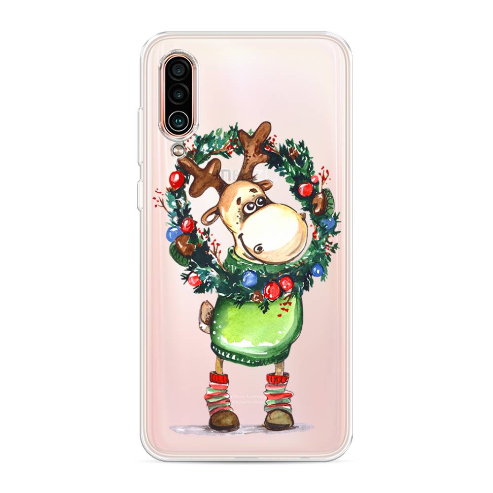 

Чехол на Meizu 16Xs "Олень с новогодним венком", 73450-4