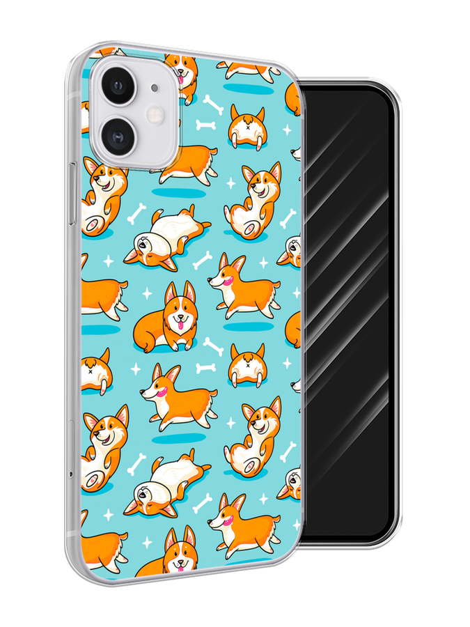 

Чехол Awog на Apple iPhone 11 / Айфон 11 "Веселые корги", Разноцветный, 12150-1