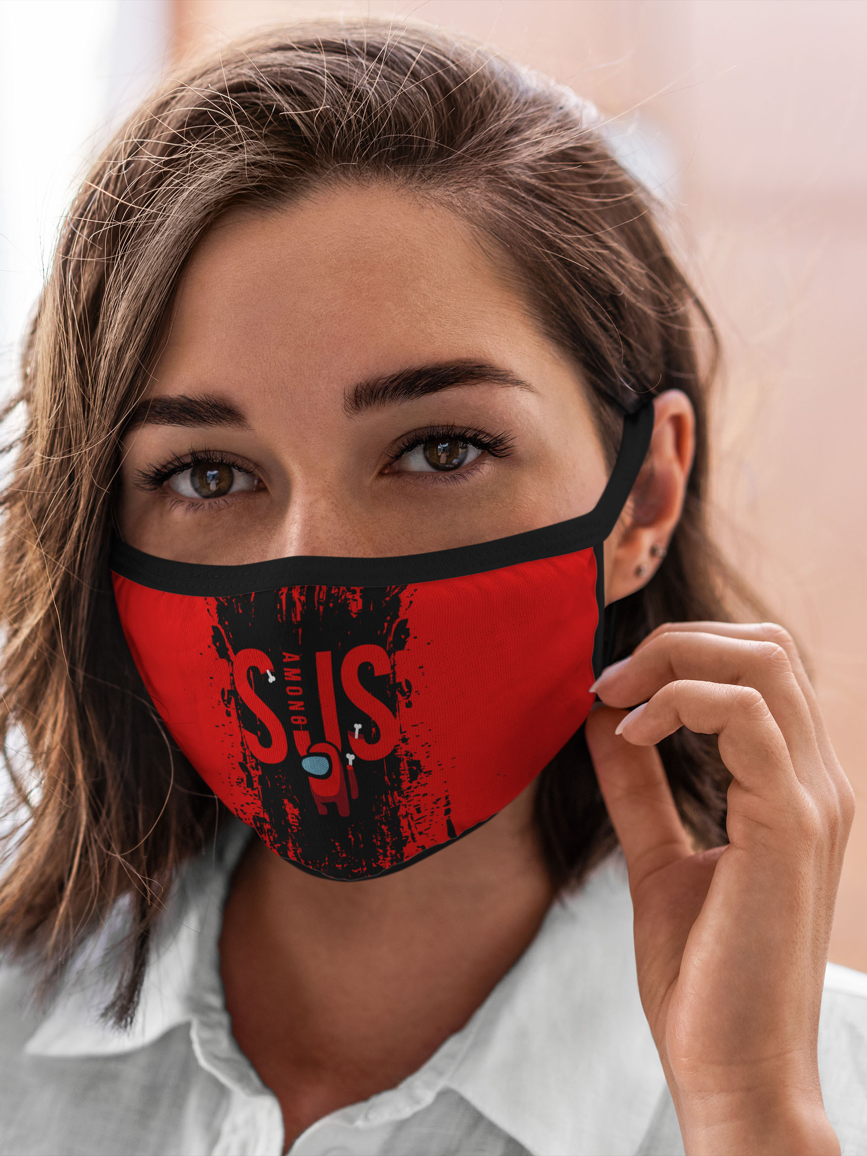 

Многоразовая маска унисекс Burnettie Among Us Us, Разноцветный, Among Us Us.