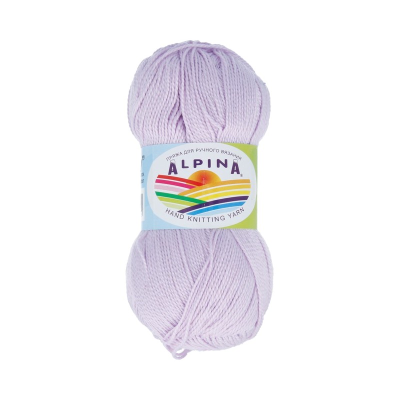 

Пряжа Alpina Holly, 10 шт по 50 г, 200 м, 624 светло-сиреневый, Фиолетовый