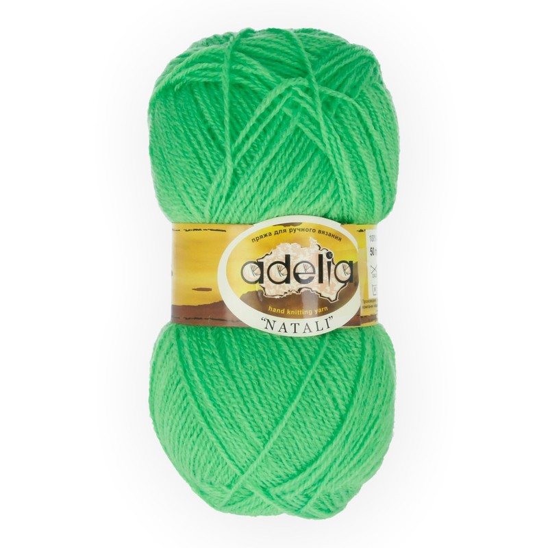 

Пряжа Adelia Natali, акрил, 10х50 г, 300 м, цвет 15 свето-зеленый