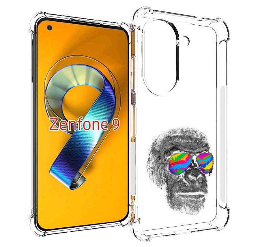 

Чехол MyPads крутая обезьяна в очках для Asus Zenfone 9 (AI2202), Прозрачный, Tocco