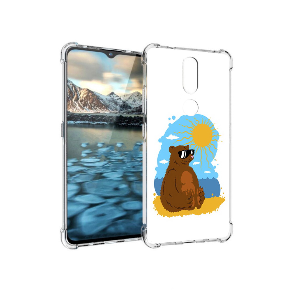

Чехол MyPads Tocco для Nokia 2.4 медведь на чиле (PT227049.107.468), Прозрачный, Tocco