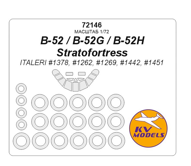 

72146KV B-52 / B-52G / B-52H Stratofortress ITALERI 1378, 1262, 1269, 1442