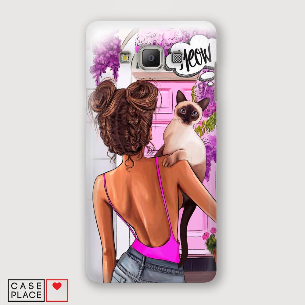 

Чехол Awog "Девушка с кошкой" для Samsung Galaxy A3, 20120-5