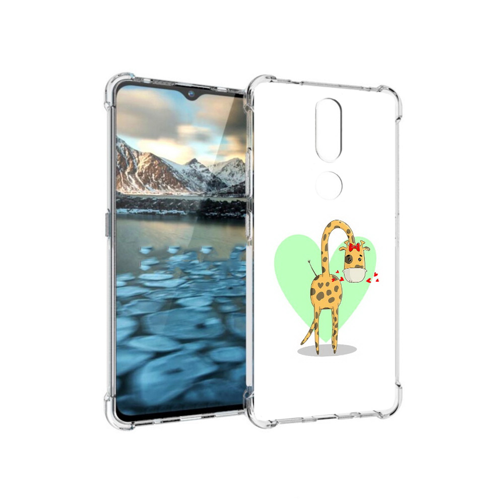 

Чехол MyPads Tocco для Nokia 2.4 Влюбленный жираф 14 февраля (PT227049.107.47), Прозрачный, Tocco