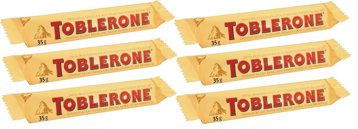 Молочный шоколад Toblerone милк (Швейцария) 35 г по 6 шт.