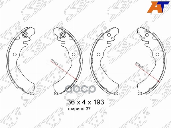 

Колодки тормозные барабанные зад MITSUBISHI CARISMA DA 95-06/LANCER VII 92- SAT ST-28-0055