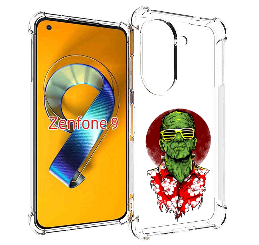 

Чехол MyPads крутой зеленый мужчина в очках для Asus Zenfone 9 (AI2202), Прозрачный, Tocco