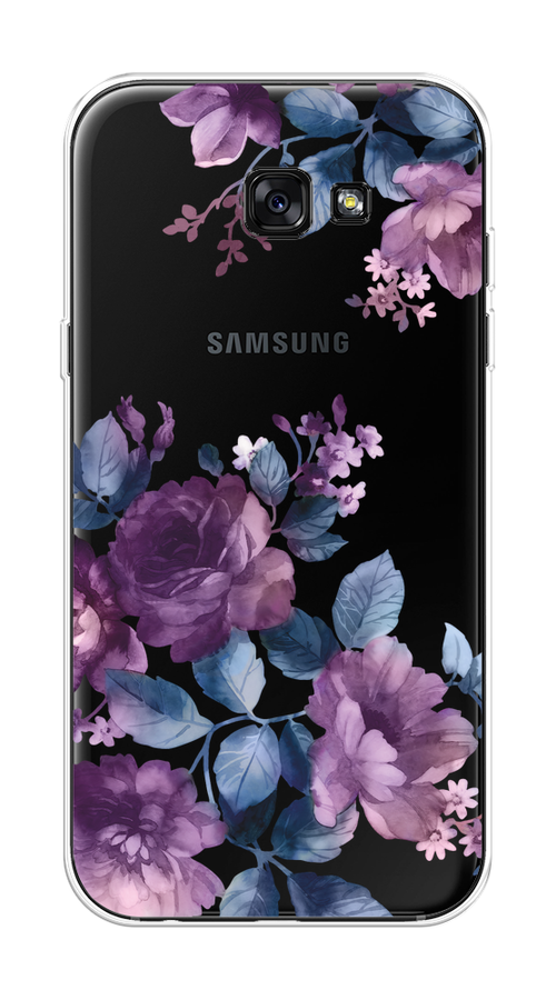 

Чехол на Samsung Galaxy A7 2017 "Purple Blossoms", Синий;фиолетовый, 20950-1