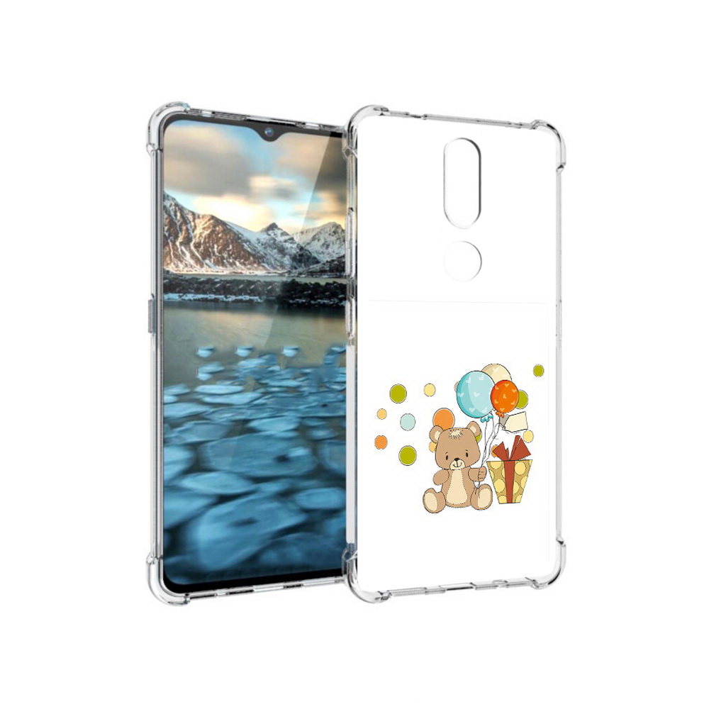 

Чехол MyPads Tocco для Nokia 2.4 медвеженок с подарком (PT227049.107.470), Прозрачный, Tocco