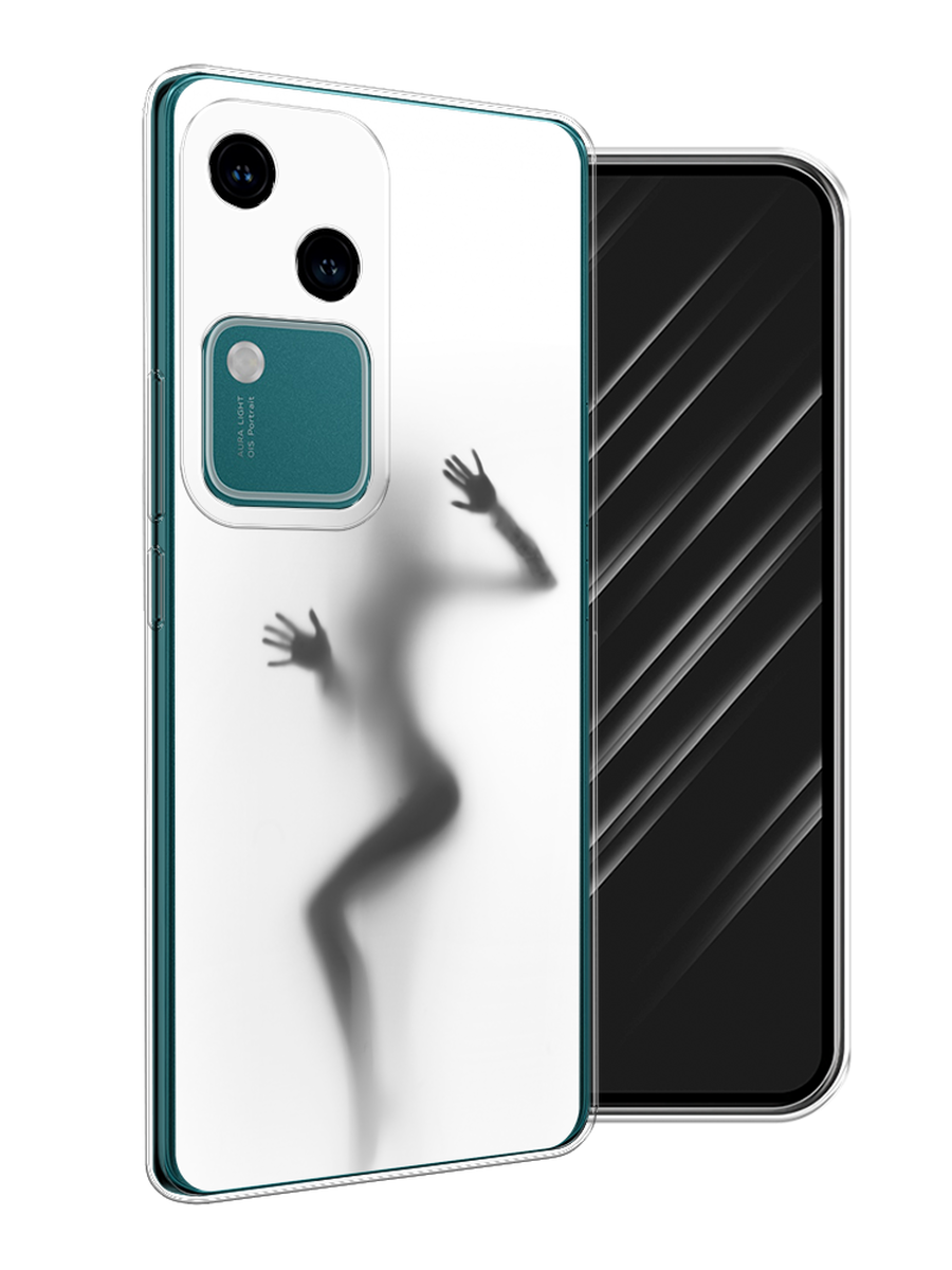 

Чехол Awog на Vivo V30/S18 "Девушка в душе", Серый;белый;черный, 2610150-1