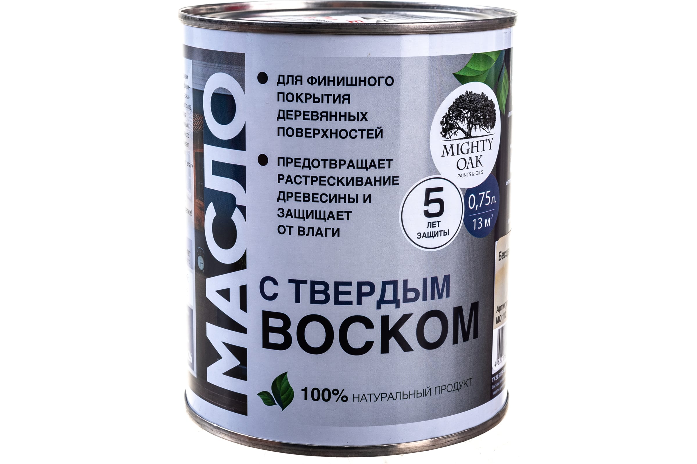 фото Mighty oak масло с твёрдым воском, 0,75 л. mo112