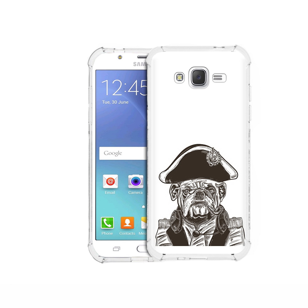 

Чехол MyPads Tocco для Samsung Galaxy J5 (2015) мопс генерал (PT15272.579.483), Прозрачный, Tocco