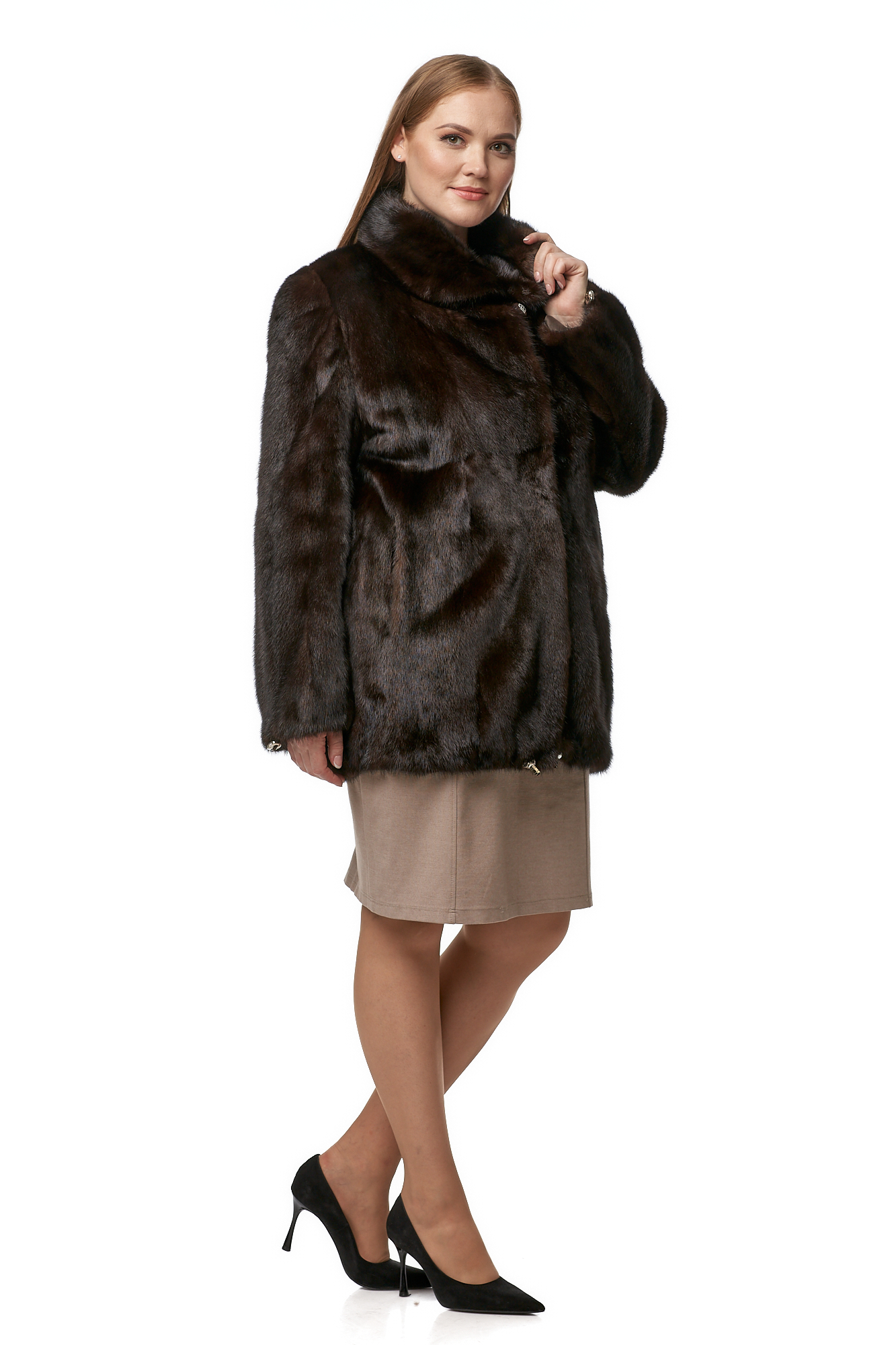 

Шуба женская МОСМЕХА 8013181 коричневая 54 RU, 8013181