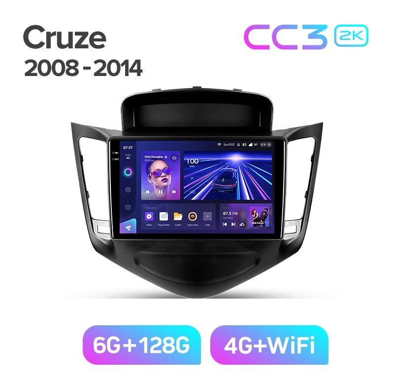 Магнитола TEYES CHEVROLET CRUZE 2008-2014гчерная рамка CC3 2K 6128ГБ 4289000₽