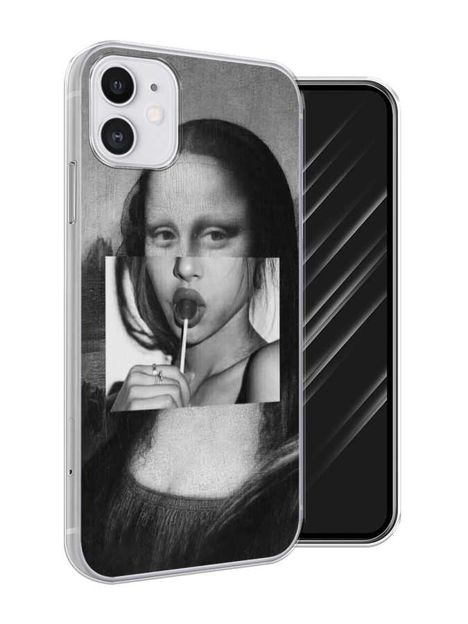 

Чехол Awog на Apple iPhone 11 / Айфон 11 "Mona Lisa sucking lollipop", Разноцветный, 12150-1