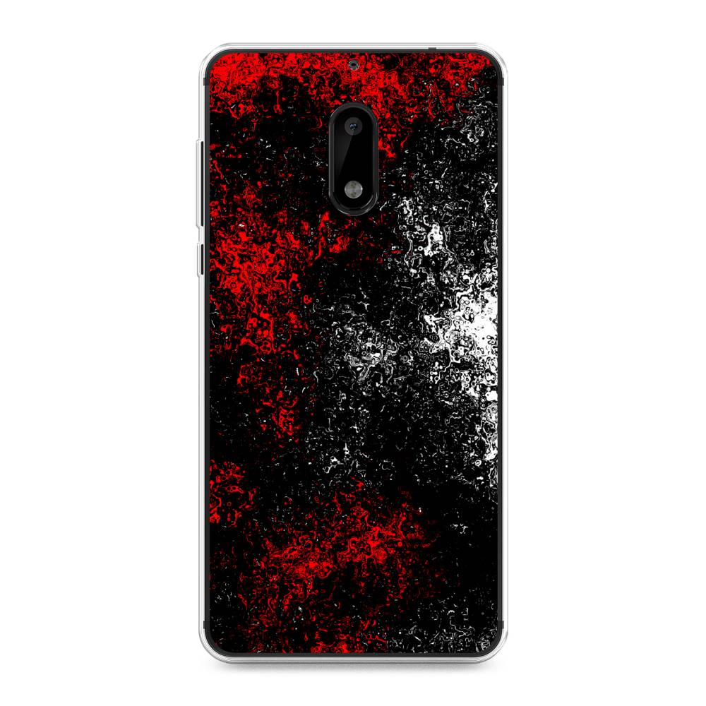 

Чехол на Nokia 6 "Монотипия", Красный;черный;белый, 120350-3