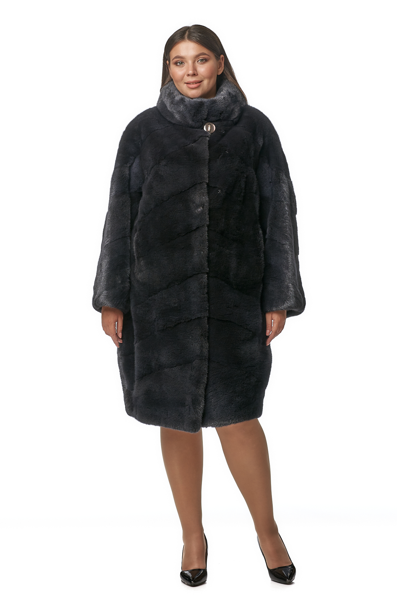 

Шуба женская МОСМЕХА 8013372 серая 54 RU, 8013372