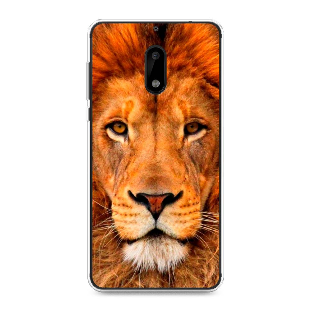 

Чехол на Nokia 6 "Благородный лев", Оранжевый, 120350-1