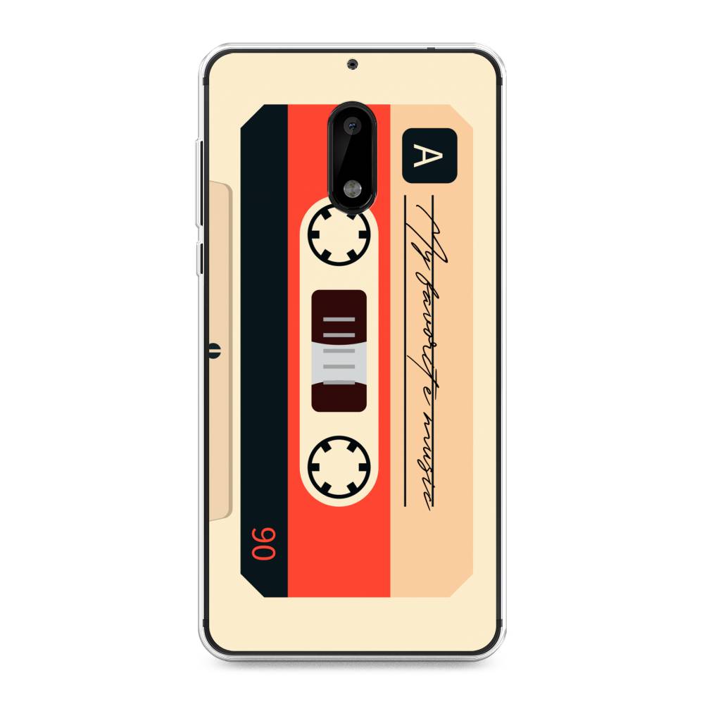 

Чехол на Nokia 6 "Бежевая кассета", Черный;красный;бежевый, 120350-6