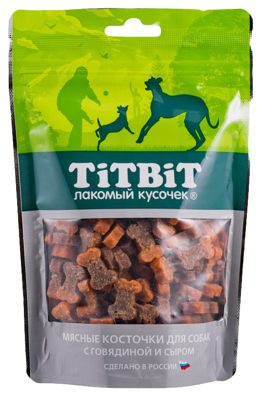 

Лакомство для собак TiTBiT Косточки мясные с говядиной и сыром 145 г