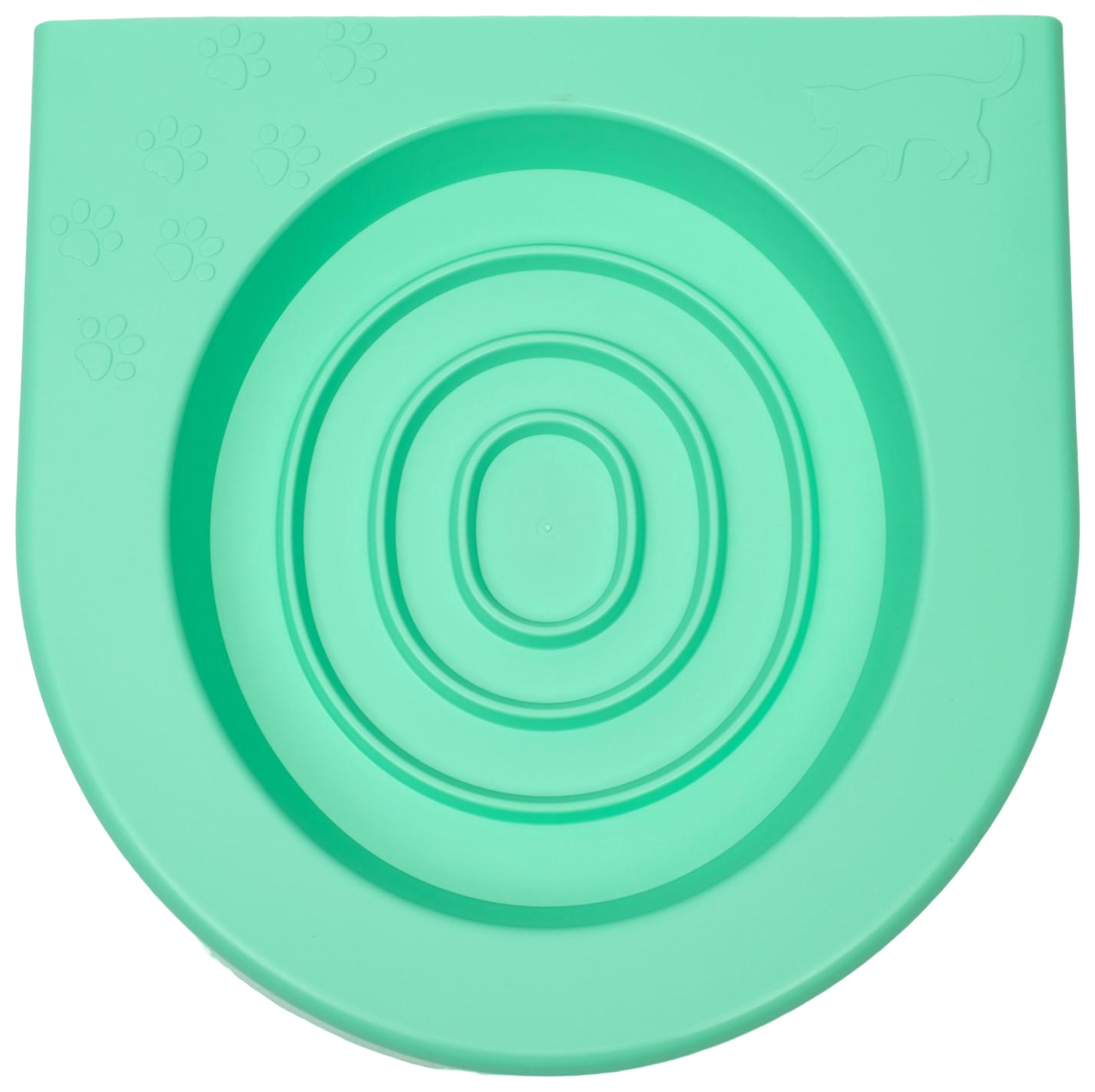 Лоток для приучения кошек к унитазу Пижон, светло-зеленый, 39,2х38,7х3 см