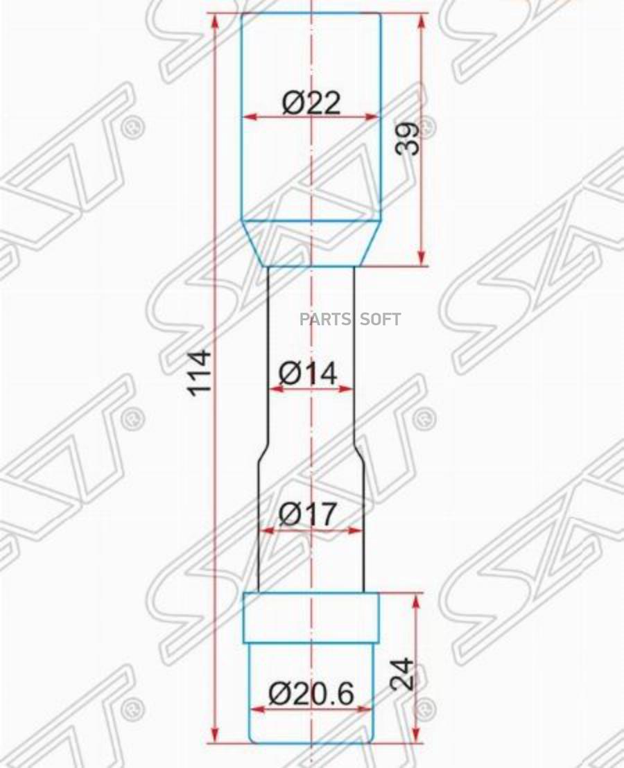 

SAT ST-30521-PWA-003-TIP Наконечник катушки HONDA L13/L12 30521-PWA-003 1шт
