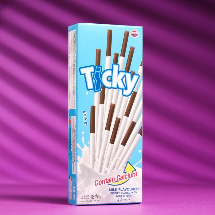 Бисквитные палочки Ticky покрытые молочным кремом 20 г
