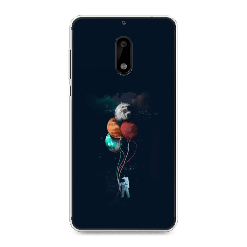 

Чехол на Nokia 6 "Космонавт с шариками", Разноцветный, 120350-4