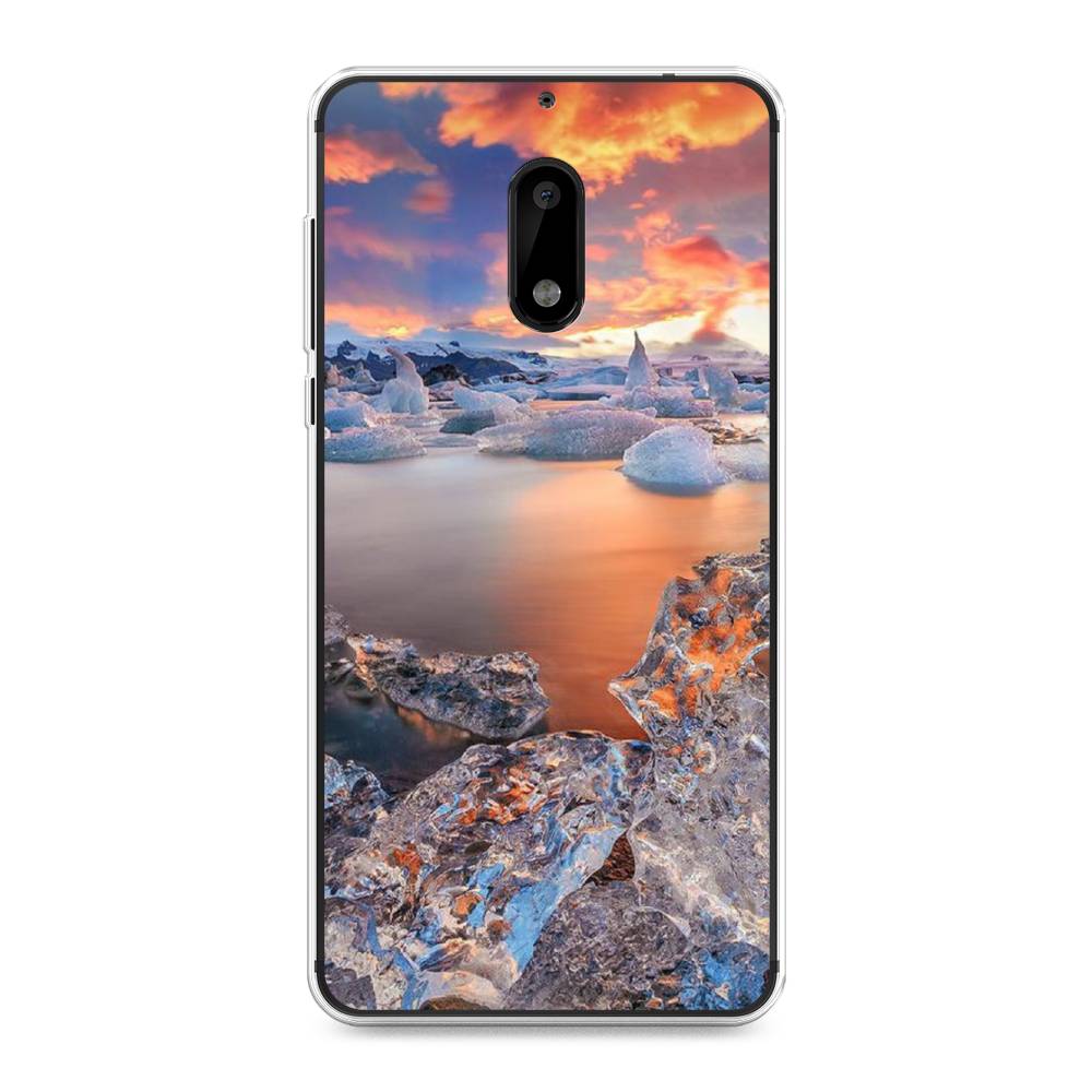 

Чехол на Nokia 6 "Ледники", Синий;оранжевый, 120350-2
