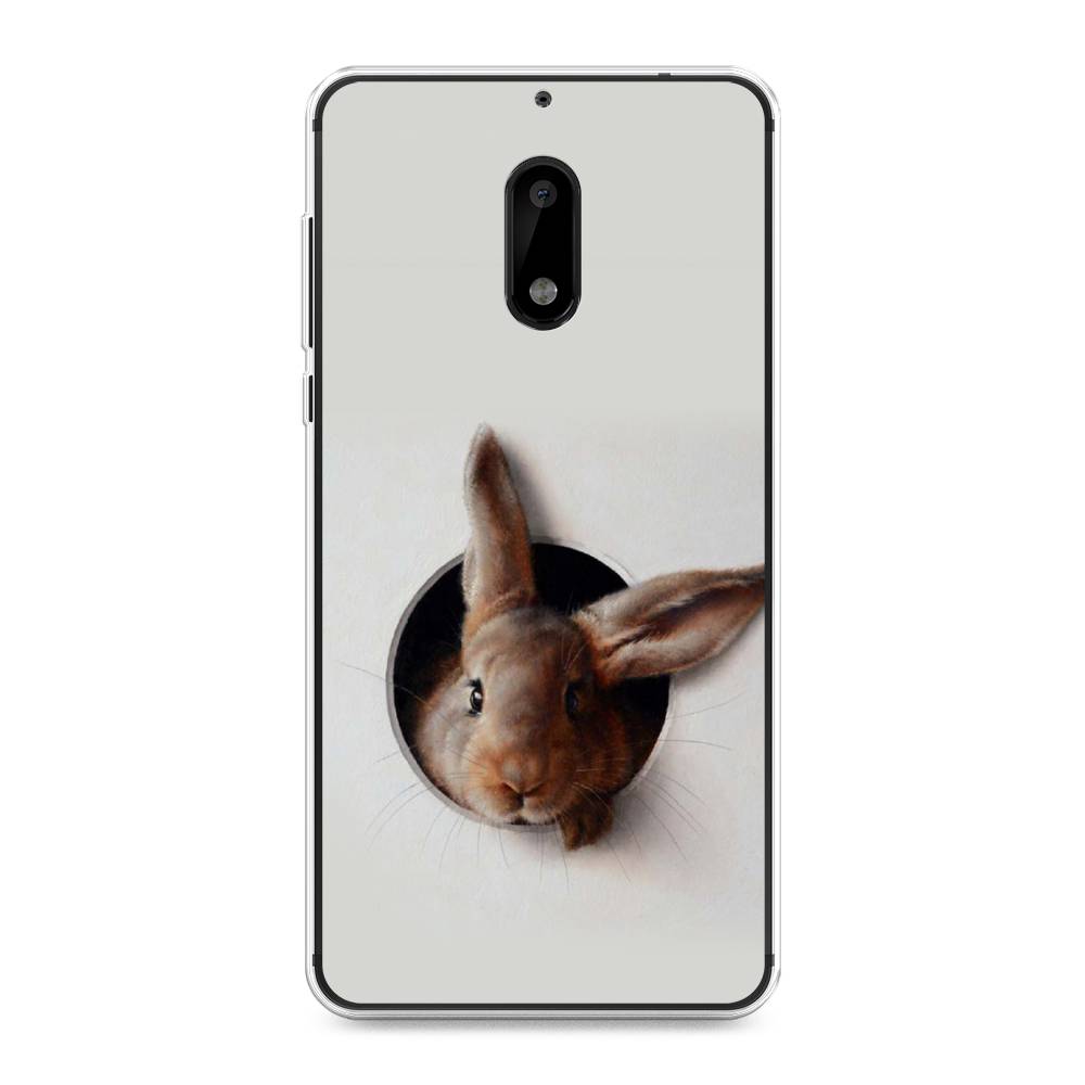 

Чехол на Nokia 6 "Любопытный кролик", Серый;коричневый, 120350-1