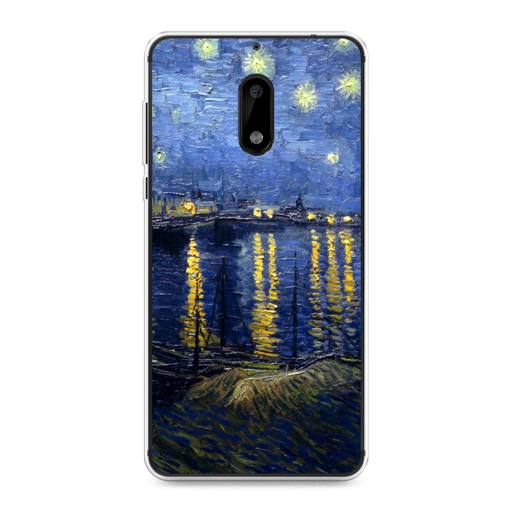 

Чехол на Nokia 6 "Звездная ночь над Роной", Синий;желтый, 120350-4