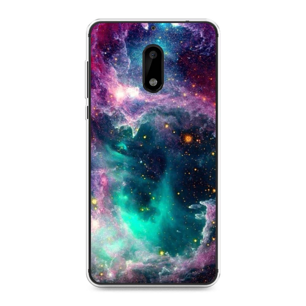 

Чехол на Nokia 6 "Звездные облака", Розовый;бежевый, 120350-2