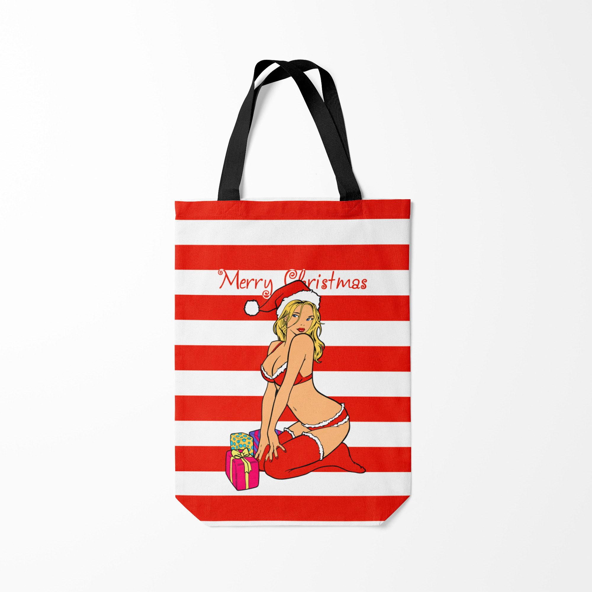 

Сумка шoппер унисекс Burnettie Sexy Merry Christmas, белый; красный, Sexy Merry Christmas
