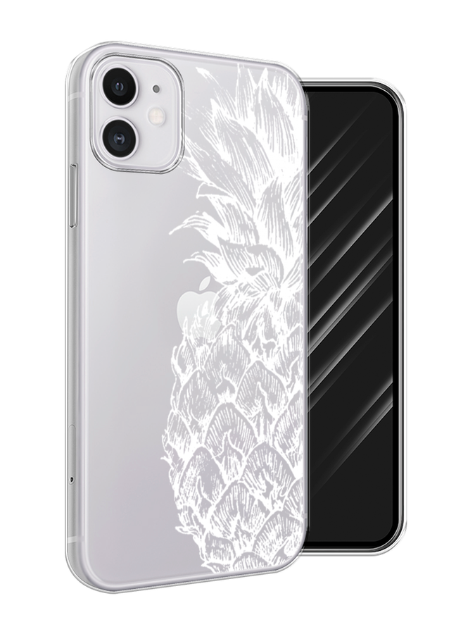 

Чехол Awog на Apple iPhone 11 / Айфон 11 "Ананас графика белая", Разноцветный, 12150-10