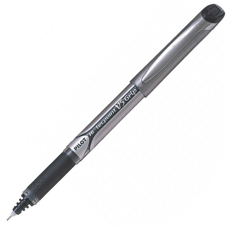 Ручка роллер Pilot Hi-Tecpoint V5 Grip черная 0,5мм (1 штука)