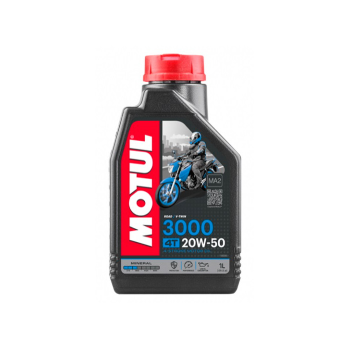 

MOTUL Моторное масло для мотоциклов 3000 4T SAE 20W50 1л 107318