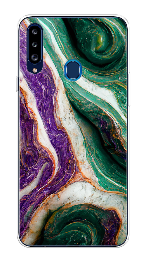 

Чехол на Samsung Galaxy A20s "Фиолетово-зеленый мрамор", Зеленый;фиолетовый, 2100850-1
