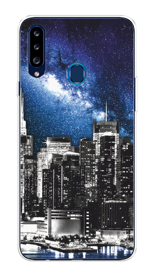 

Чехол на Samsung Galaxy A20s "Космический Нью-Йорк", Синий;серый, 2100850-1