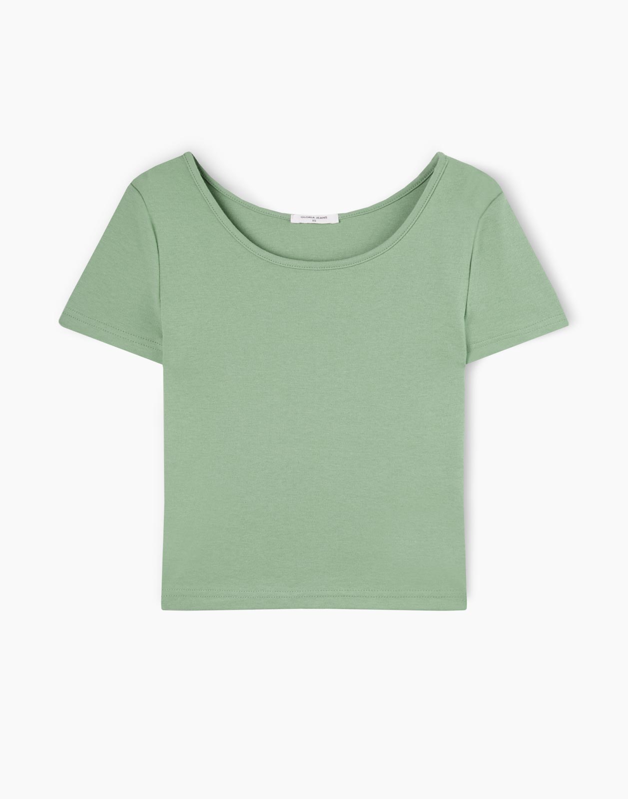 

Футболка женская Gloria Jeans GKT019345 зеленая XS, Зеленый, GKT019345