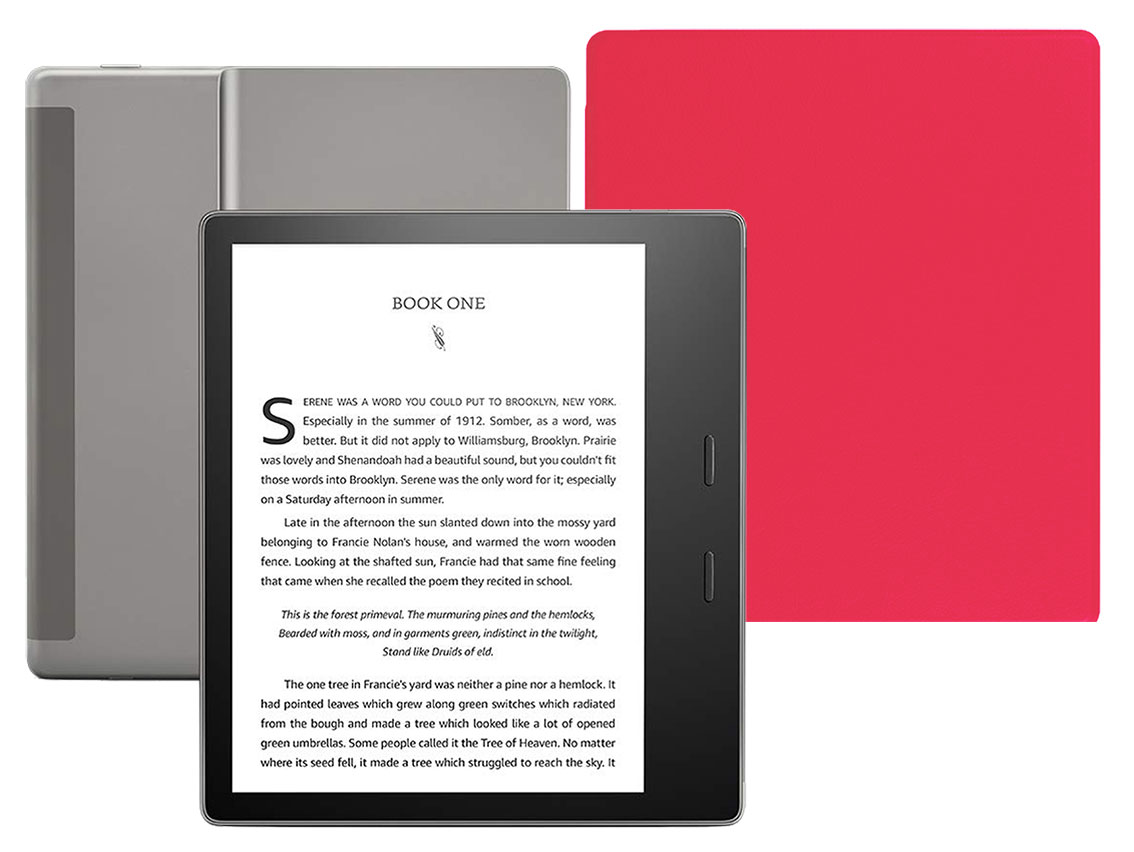 

Amazon Kindle Oasis 2019 8Gb SO с обложкой Red, Электронная книга Amazon Kindle Oasis 2019 8 Gb graphite SO + обложка