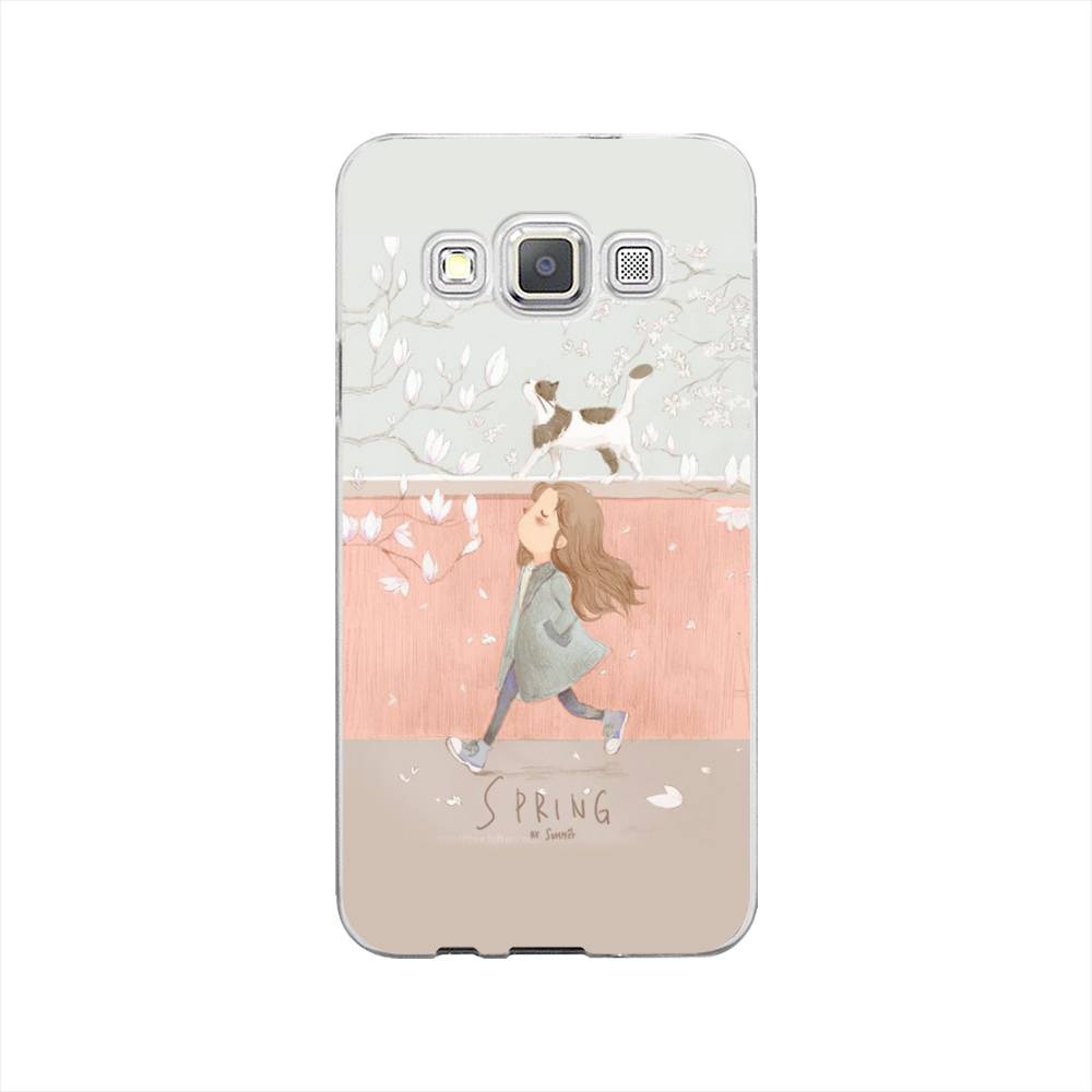 

Чехол Awog на Samsung Galaxy A3 / Самсунг A3 "Девочка-весна", Серый, 20150-7